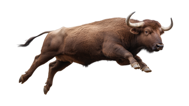 Majestic buffalo leaping high midair capturing powerful motion and graceful strength