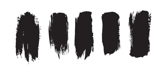 Black Ink Brush Strokes Texture Background