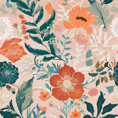 seamless pattern with flowers