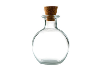 Empty glass bottle with cork