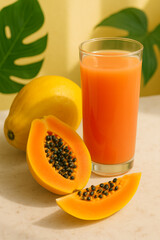 fresh Papaya fruit juice