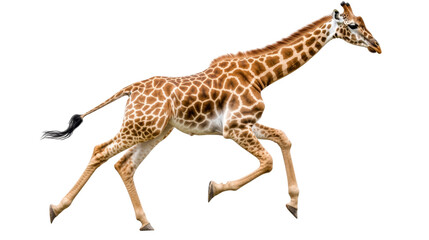 Fototapeta premium Graceful giraffe running with speed and elegance on digital display
