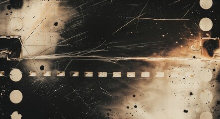 Vintage Movie Reel with Burned Edges