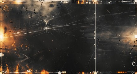 Warm Film Burn with Heavy Scratches