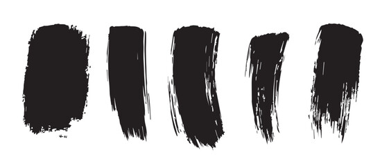 Black Ink Brush Strokes Texture Grunge Background