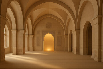 Fototapeta premium Architecture interior building arches design light structure columns