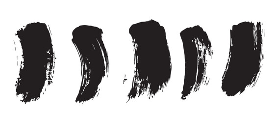 Black Ink Brush Strokes Texture Grunge Background