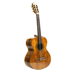 Naklejka premium Classic Wooden Acoustic Guitar with Fine Details on Transparent Background