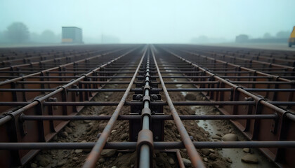 Road construction reinforcement grid