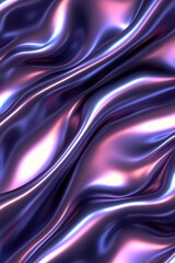 Fototapeta premium Abstract flowing silk fabric with purple and pink hues in a close up studio shot for backgrounds and textures