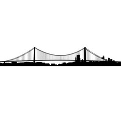 Fototapeta premium golden gate bridge with transparent background PNG and JPEG image
