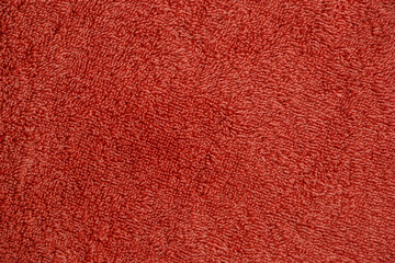 close up texture of red towel
