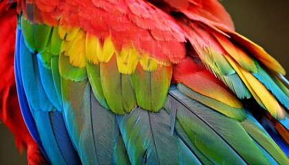 Obraz premium colorful parrot feathers
