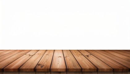 a wooden table with a white background