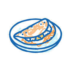 dosas indian cuisine icon doodle illustration