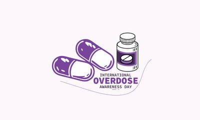 International Overdose Awareness Day. background, banner, card, poster, template. Vector illustration.