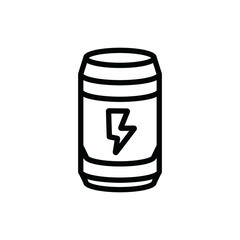 The icon of an energy drink in an aluminum jar. A design element.