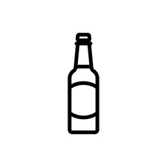 Beer bottle icon. A design element.