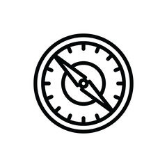 The contour icon is a hiking compass. A design element.