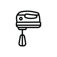 A contour icon.  An element of household appliances for cooking. Kitchen mixer. A design element.