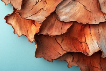 Naklejka premium Layered, textured organic shapes in warm tones.