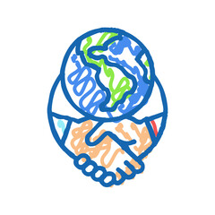 fossil fuel regulations icon doodle illustration