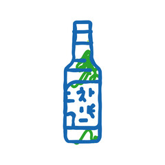 makgeolli drink korean cuisine icon doodle illustration