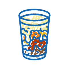 thai iced tea cuisine icon doodle illustration