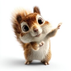 Obraz premium Playful Squirrel Dancing