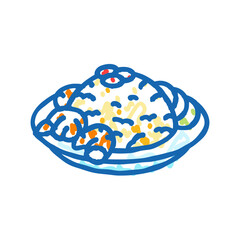 tom kha gai thai cuisine icon doodle illustration
