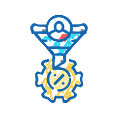 conversion rate optimization cro icon doodle illustration