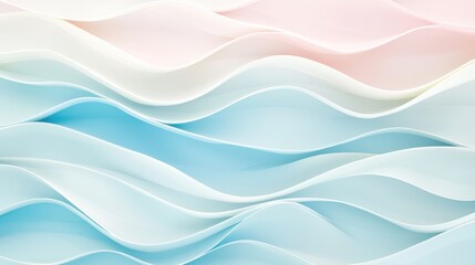 Obraz premium Smooth, intertwining waves of pastel colors merging seamlessly.