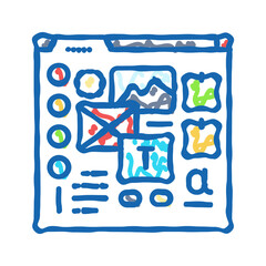 mood board ux ui design icon doodle illustration