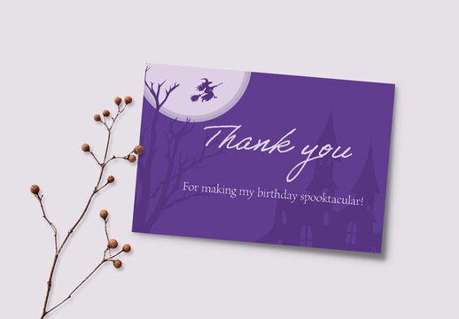 Halloween Thank You Card Template