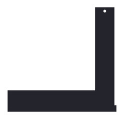 Obraz premium Minimalist vector illustration of a try square, a woodworking tool used for marking and checking 90 degree angles, symbolizing precision, accuracy, and craftsmanship in various fields