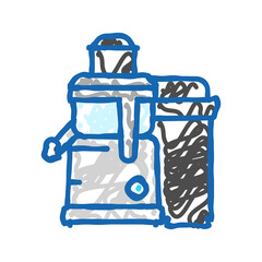 press grill restaurant equipment icon doodle illustration