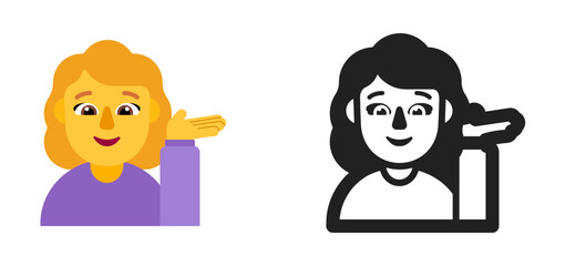 Woman Tipping Hand Emoji (Light Skin Tone, Orange/Blonde Hair)

