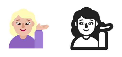 Woman Tipping Hand Emoji (Blonde)
