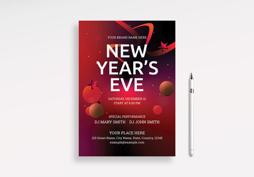 New Years Eve Party Flyer Layout
