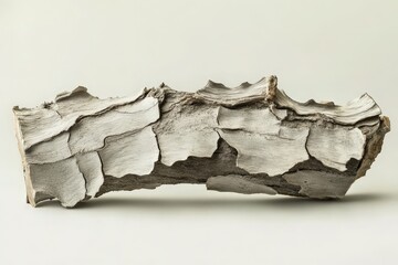 Close-up view of a weathered piece of bark.