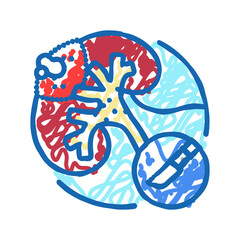 urostomy urology icon doodle illustration