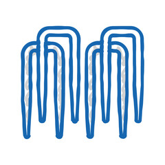 hoop croquet game icon doodle illustration