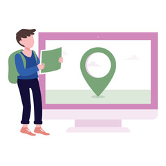 Travel location Adventurer :Vector Icon which can easily modify or edit