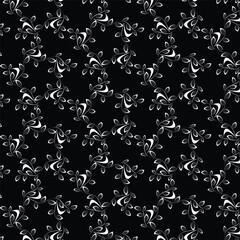 Abstract Seamless repeating floral leaf pattern textured geometric  colorful background vector  modern simple wallpaper, tile , wallpaper, fabric, textile, cards, covers ,banners ,branding . black 