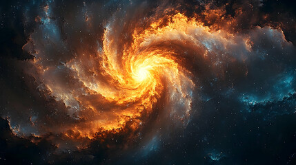 Obraz premium A swirling celestial nebula, vibrant colors, and cosmic energy.
