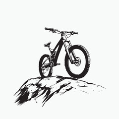 silhouette of a bike