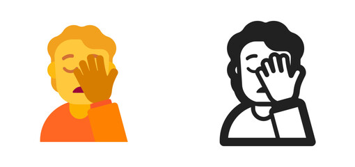 Person Facepalming Emoji (Orange/Blonde Hair, Light Skin Tone)

