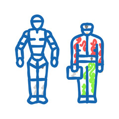 robotics tech enthusiast icon doodle illustration