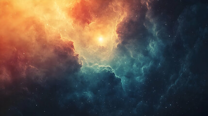 Obraz premium A vibrant cosmic nebula display of swirling colors.