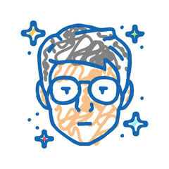 cyber explorer tech enthusiast icon doodle illustration